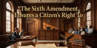 The Sixth Amendment Ensures a Citizen’s Right to a Fair Trial: Six Essential Constitutional Protections Explained in Detail The sixth amendment ensures a citizen’s right to